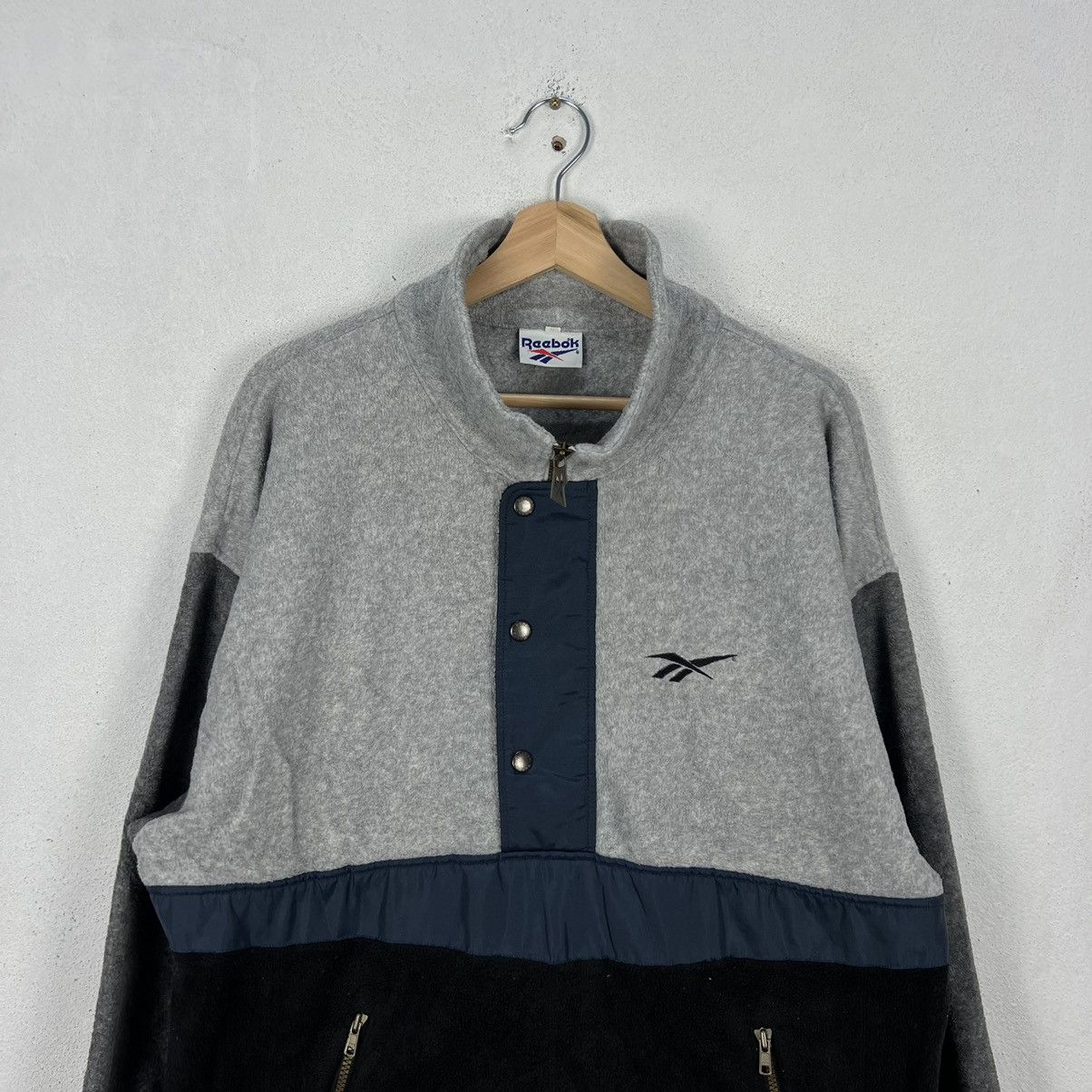 Japanese Brand × Vintage VINTAGE REEBOK FLEECE JACKET RARE STYLE Size US M / EU 48-50 / 2 - 3 Thumbnail