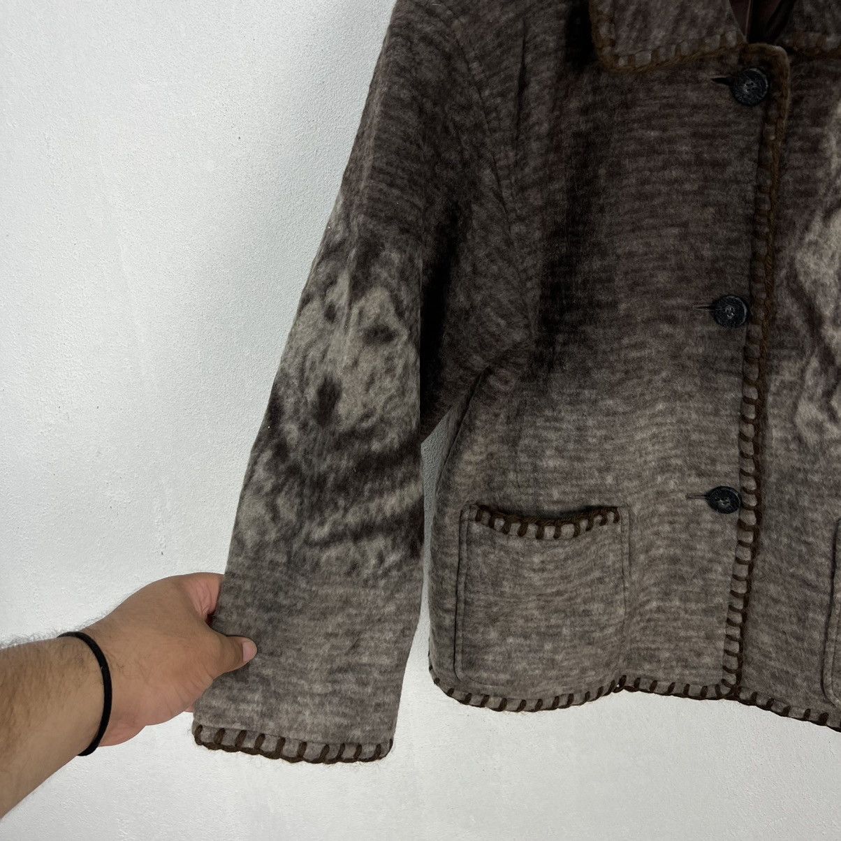 Japanese Brand VINTAGE POSITIVE BY M JAPAN BIG LOGO PRINTED FLEECE WOLF Size US M / EU 48-50 / 2 - 6 Thumbnail