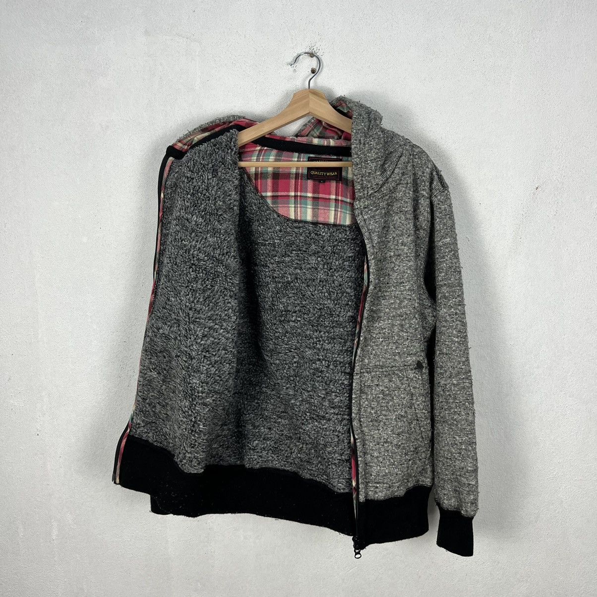 Beams Plus VINTAGE BEAMS HEART HOODIE TARTAN DESIGN LINING JAPAN Size US L / EU 52-54 / 3 - 12 Thumbnail