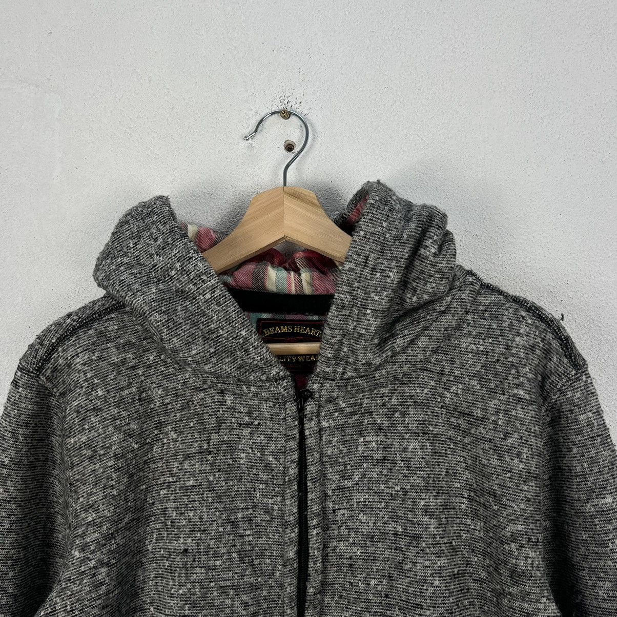 Beams Plus VINTAGE BEAMS HEART HOODIE TARTAN DESIGN LINING JAPAN Size US L / EU 52-54 / 3 - 6 Thumbnail