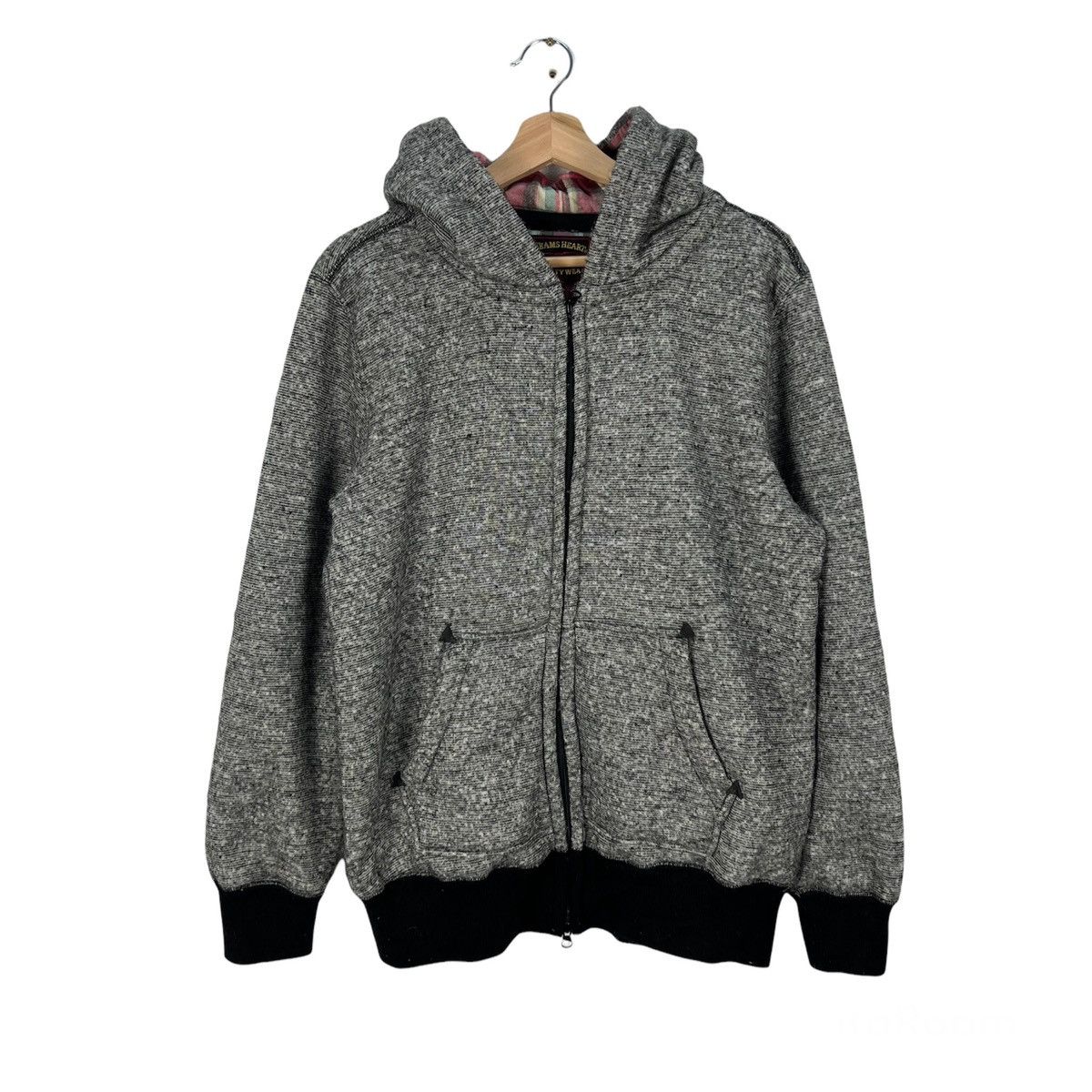 Beams Plus VINTAGE BEAMS HEART HOODIE TARTAN DESIGN LINING JAPAN Size US L / EU 52-54 / 3 - 1 Thumbnail
