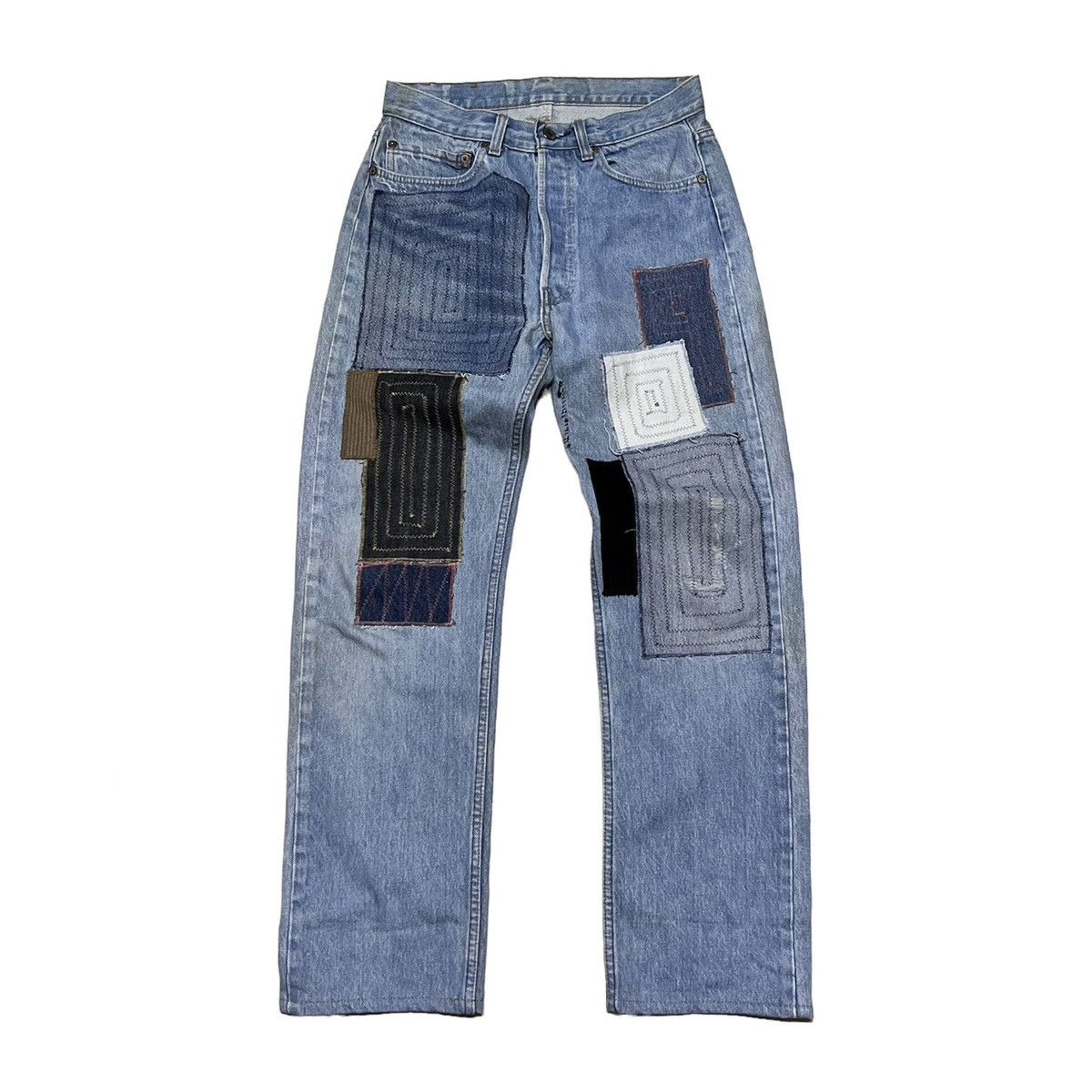 Levi's Vintage Levis rework Patchwork Denim Jeans Size US 29 - 1 Thumbnail