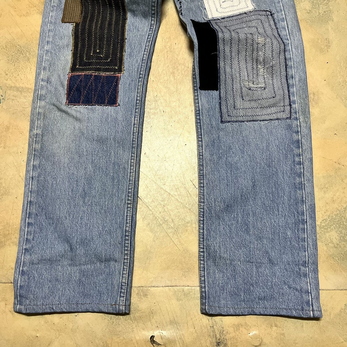 Levi's Vintage Levis rework Patchwork Denim Jeans Size US 29 - 5 Thumbnail