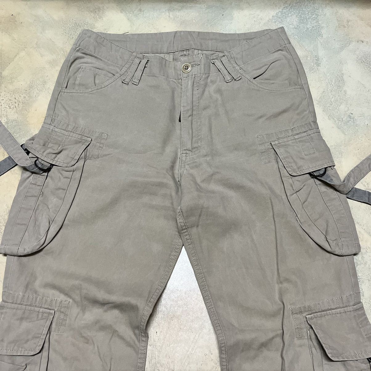 Japanese Brand 291295=Homme Cargo Pants Bondage Multipockets Size US 31 - 3 Thumbnail