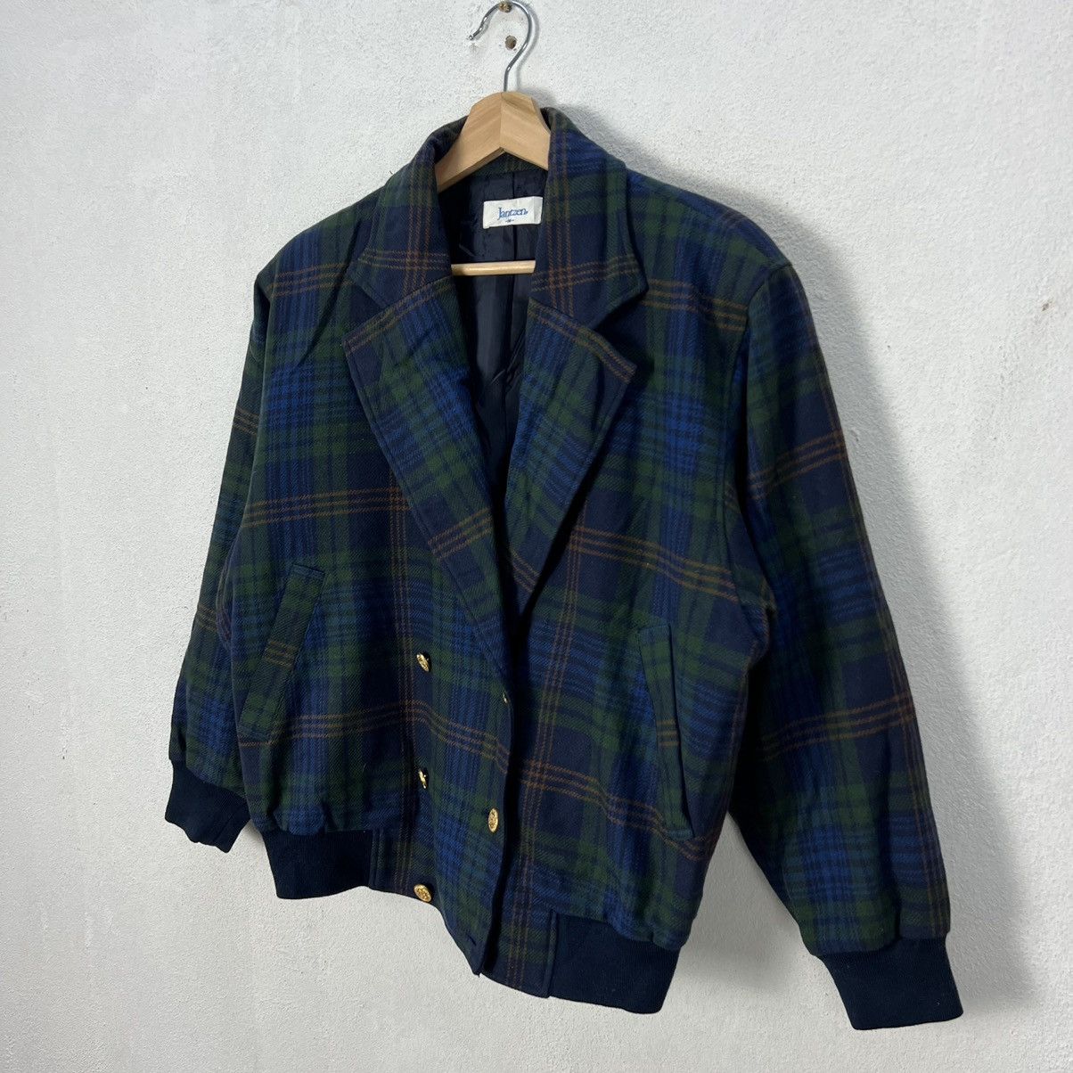 Japanese Brand VINTAGE JANTZEN BOMBER JACKET DOUBLE BREAST TARTAN DESIGN Size US M / EU 48-50 / 2 - 3 Thumbnail