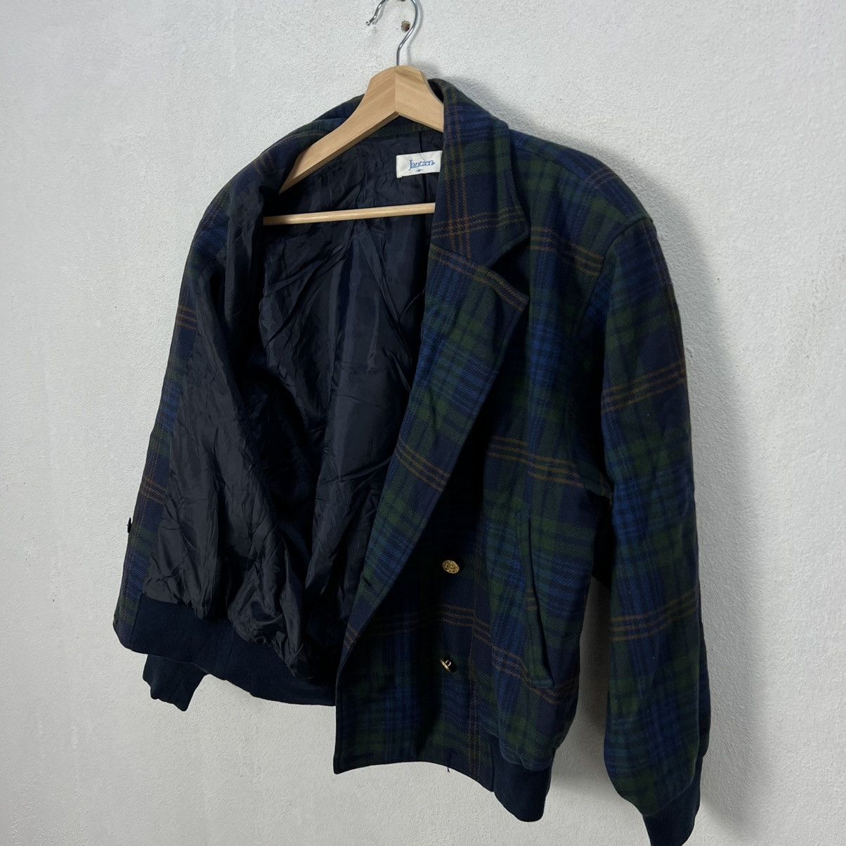 Japanese Brand VINTAGE JANTZEN BOMBER JACKET DOUBLE BREAST TARTAN DESIGN Size US M / EU 48-50 / 2 - 11 Thumbnail