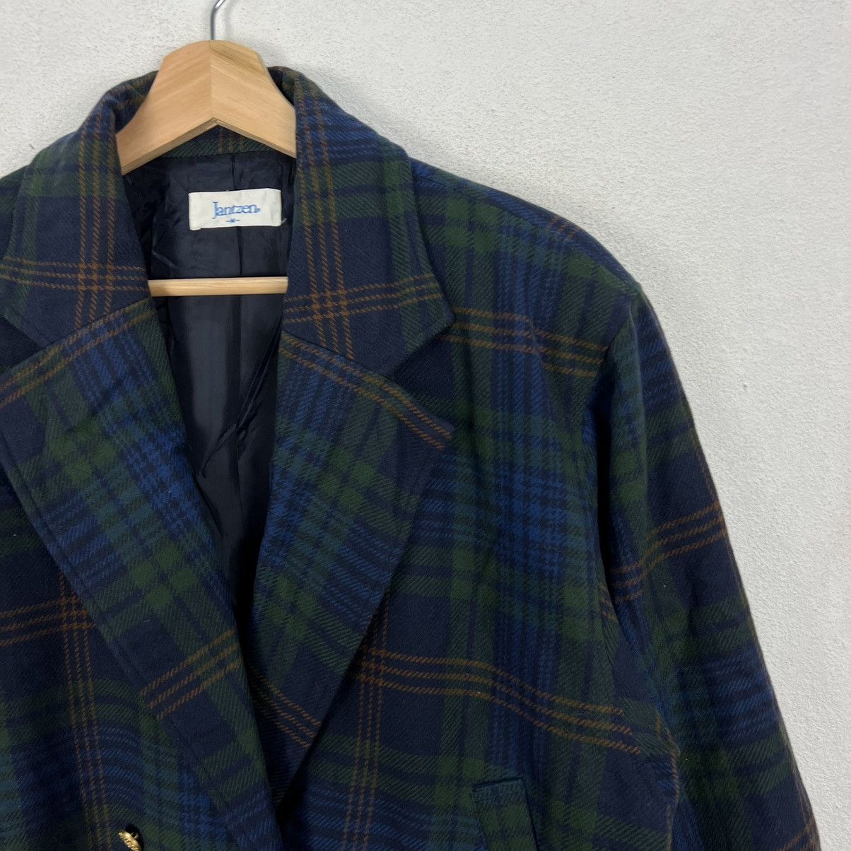 Japanese Brand VINTAGE JANTZEN BOMBER JACKET DOUBLE BREAST TARTAN DESIGN Size US M / EU 48-50 / 2 - 6 Thumbnail