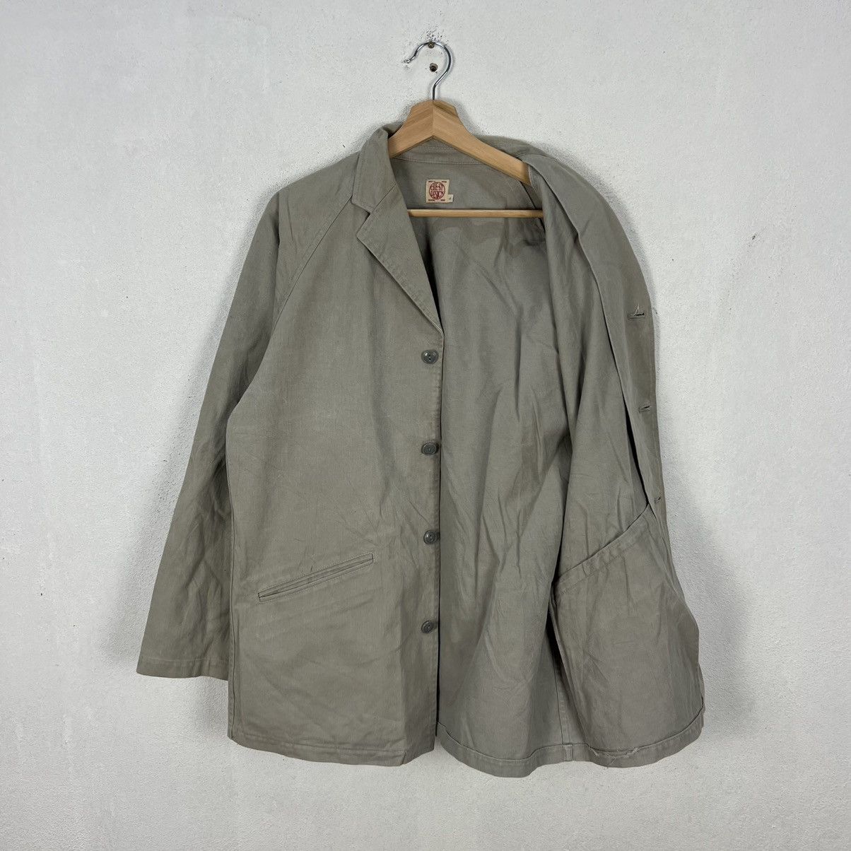 Japanese Brand VINTAGE HIKORY CHORE JACKET CHEST MADE IN JAPAN Size US L / EU 52-54 / 3 - 9 Thumbnail