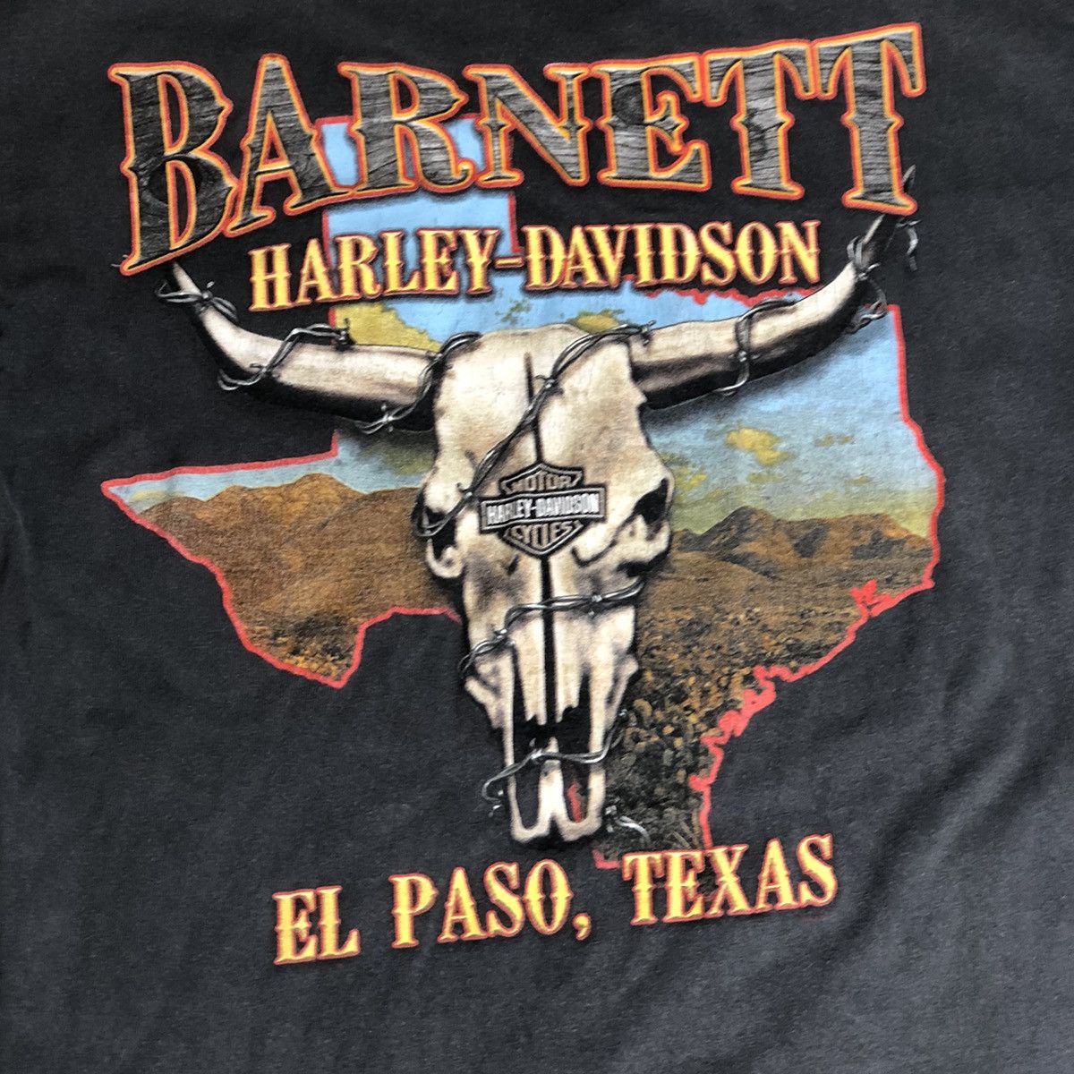 Harley Davidson Harley Davidson El Paso Texas Barnett Moto Vintage T-Shirt Size US S / EU 44-46 / 1 - 2 Thumbnail