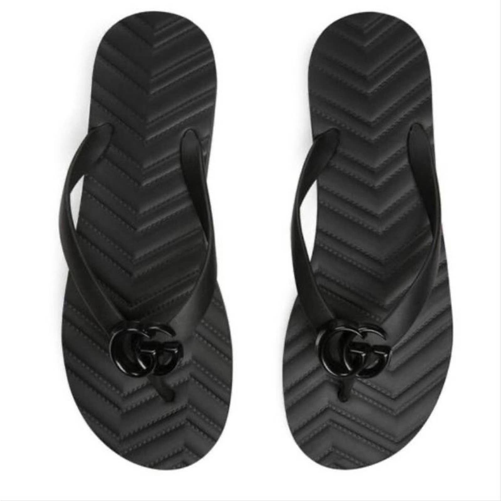 shop storeonline GUCCI Marmont GG Pascar logo rubber flip flops