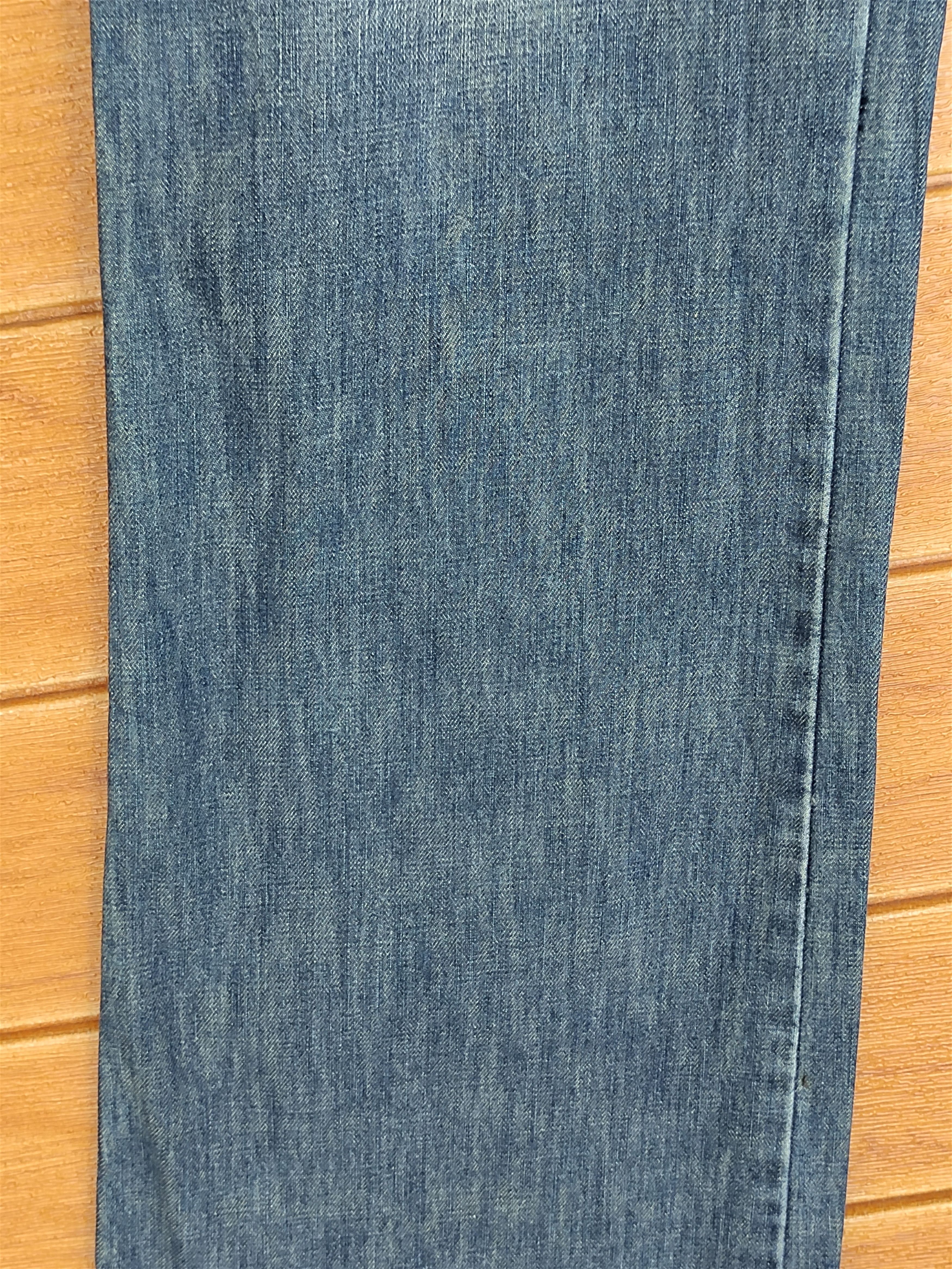 Le Grande Bleu (L.G.B.) Flared Jeans Hard Edge Wide Flared Leg Cargo Denim Jeans Size US 29 - 7 Thumbnail