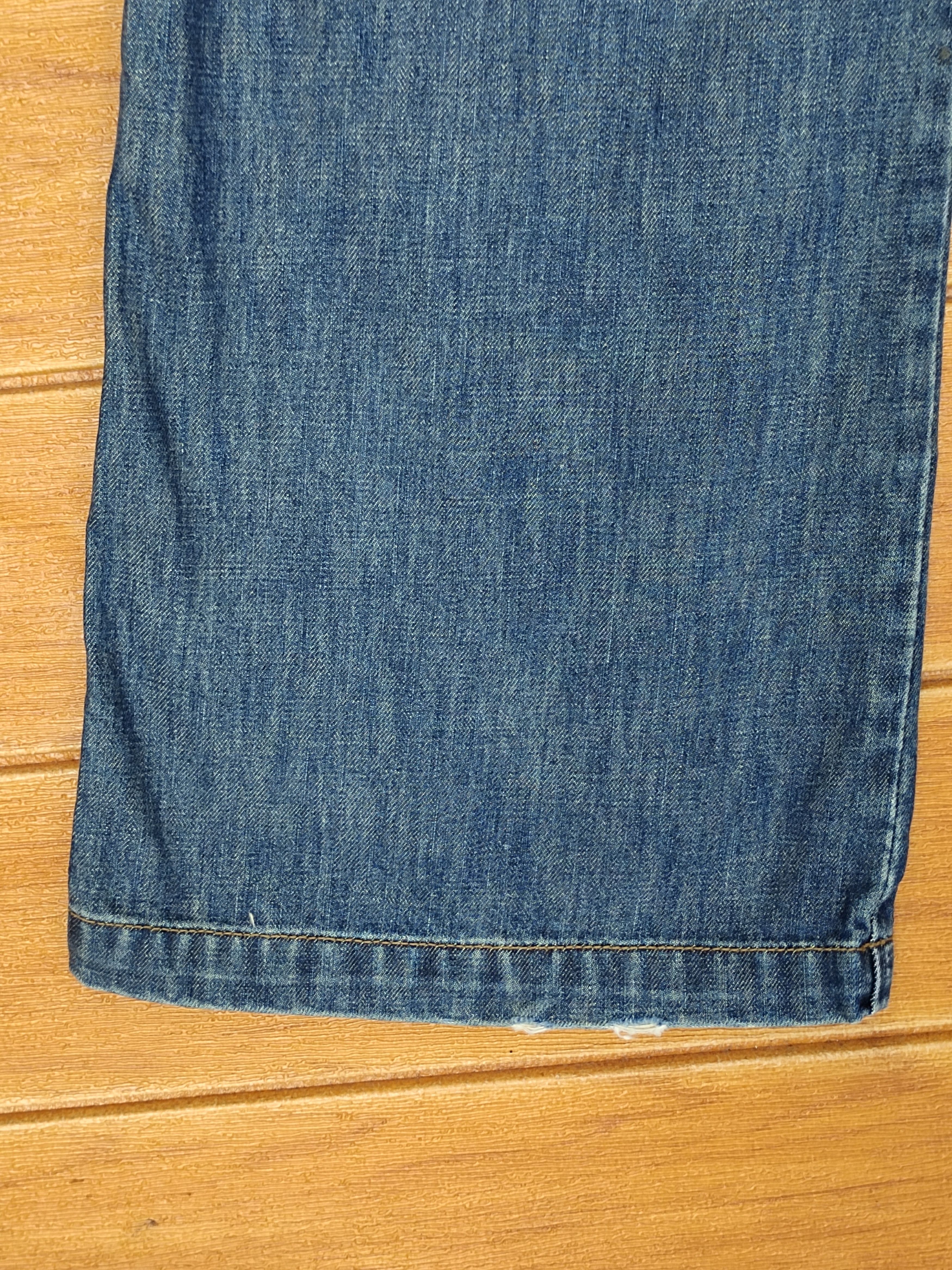 Le Grande Bleu (L.G.B.) Flared Jeans Hard Edge Wide Flared Leg Cargo Denim Jeans Size US 29 - 15 Thumbnail