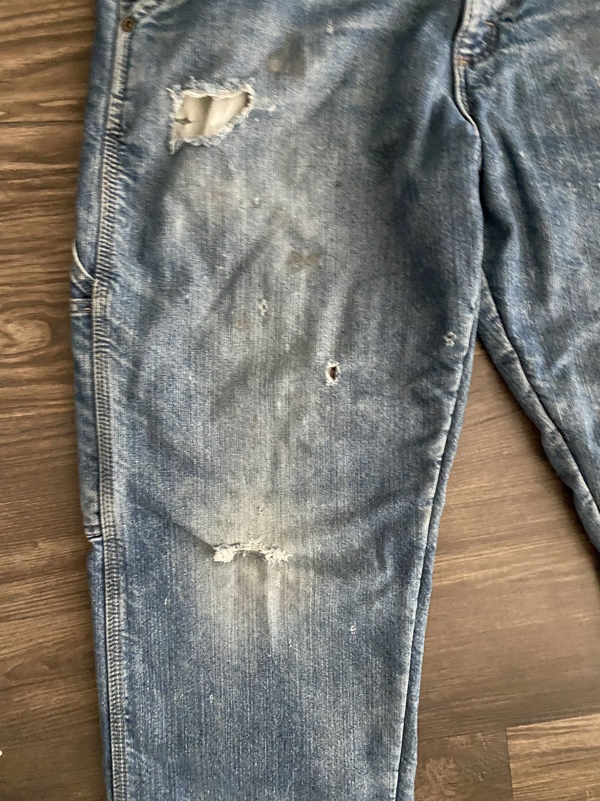 Vintage × Wrangler Vintage y2k Workwear Faded Wrangler Carpenter Pants Size US 32 / EU 48 - 2 Thumbnail