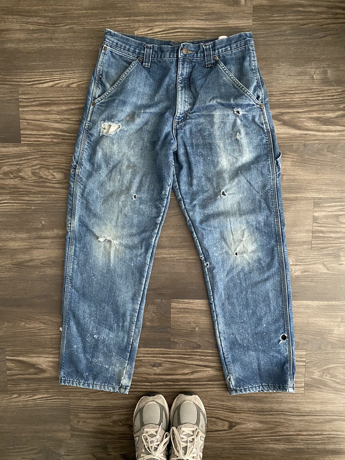 Vintage × Wrangler Vintage y2k Workwear Faded Wrangler Carpenter Pants Size US 32 / EU 48 - 1 Thumbnail