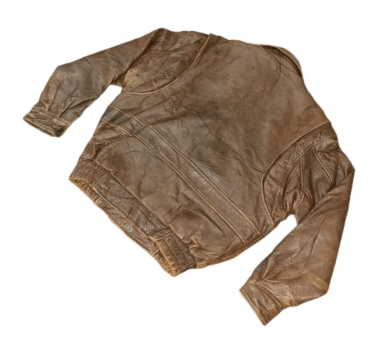Japanese Brand Vintage Skelly Leather Bomber Jacket Size US M / EU 48-50 / 2 - 9 Thumbnail