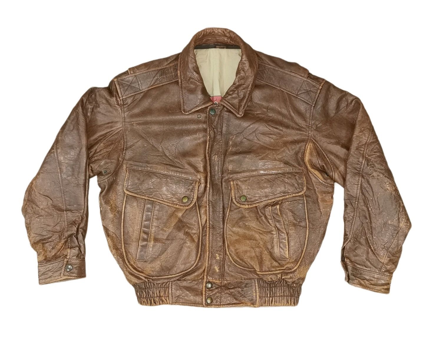 Bomber Jacket × Japanese Brand × Leather Jacket Vintage