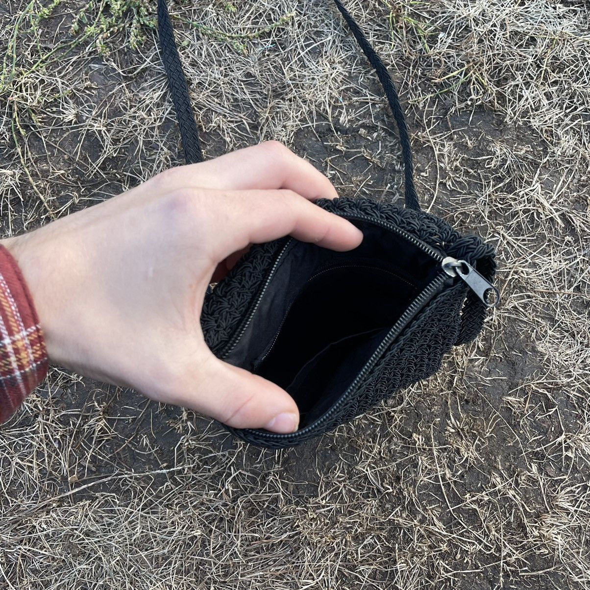 Vintage Vintage Y2K Black Knit Crossbody Bag Streetwear Grail OS Size ONE SIZE - 5 Thumbnail