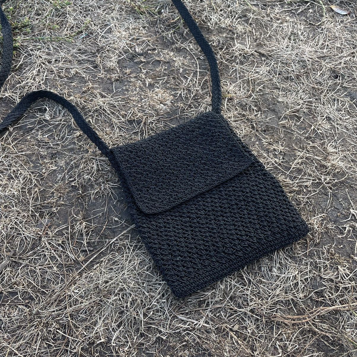 Vintage Vintage Y2K Black Knit Crossbody Bag Streetwear Grail OS Size ONE SIZE - 2 Thumbnail