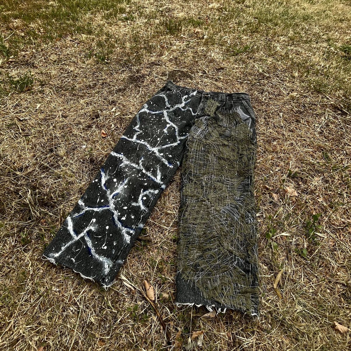 Vintage Vintage Y2K Baggy Distressed Skate Pants Streetwear Logo 34 Size US 34 / EU 50 - 2 Thumbnail