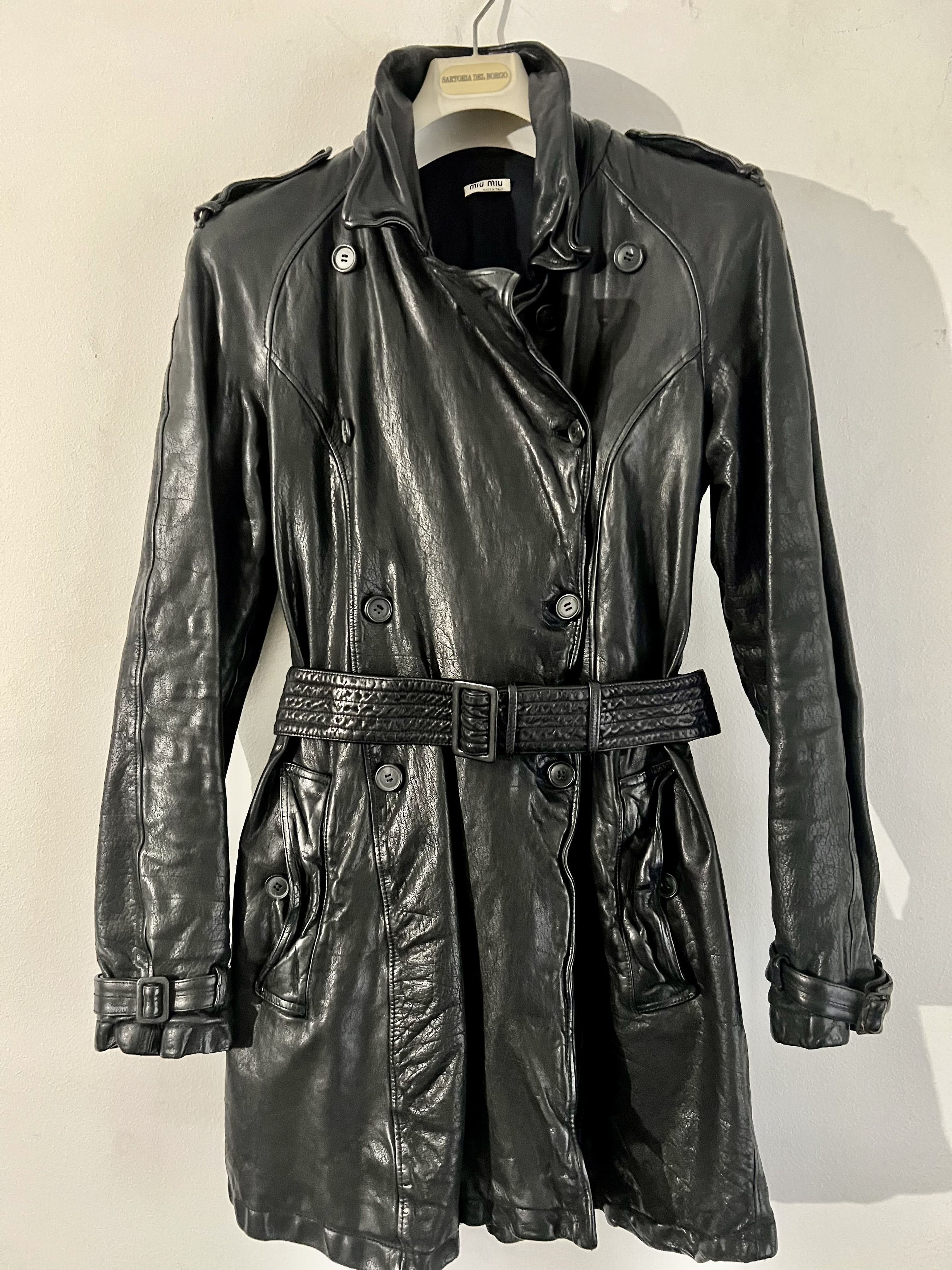 Miu Miu 9K RUNWAY MIU FW04 TRENCH Size L / US 10 / IT 46 - 3 Thumbnail