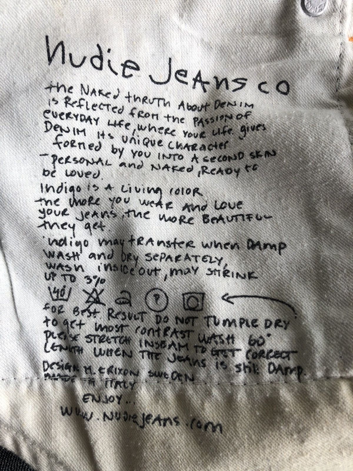 Nudie Jeans Iconic Nudie Jeans 🇮🇹 ™️ Logo Loose Frank Denim Size US 34 / EU 50 - 8 Thumbnail