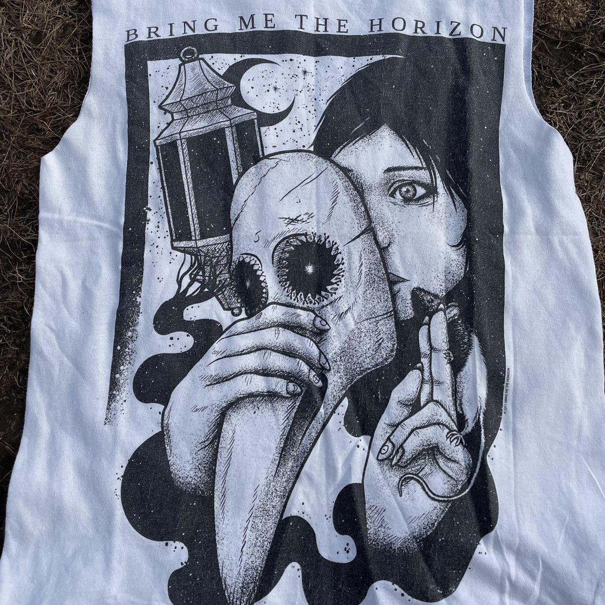 Vintage Vintage Y2K Goth Horror Graphic Tee Sun Faded Black Boxy S Size US S / EU 44-46 / 1 - 4 Thumbnail