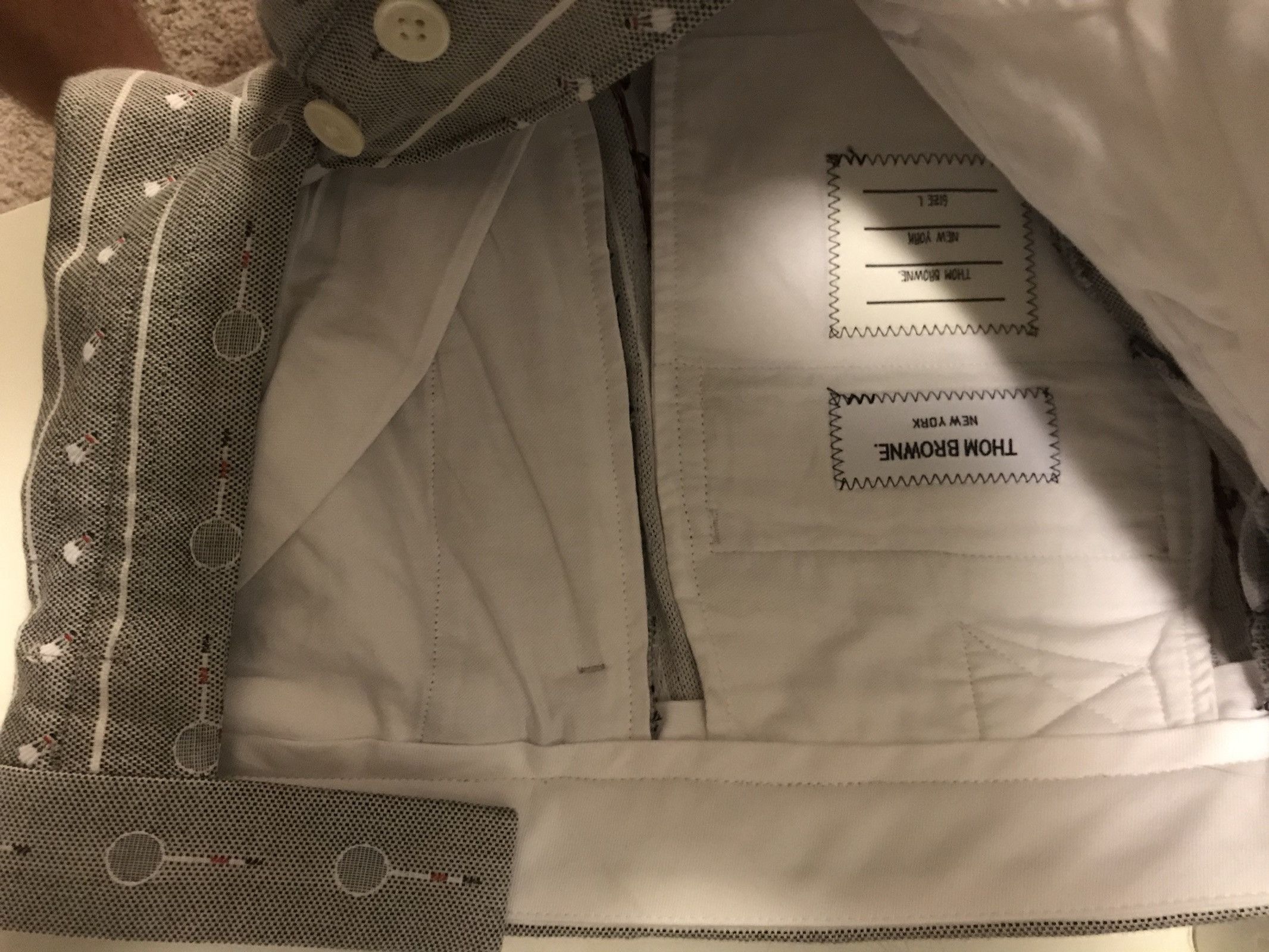 Thom Browne Thom Browne Badminton Pattern Shorts Suit (sz 0 1) Size 34S - 9 Thumbnail
