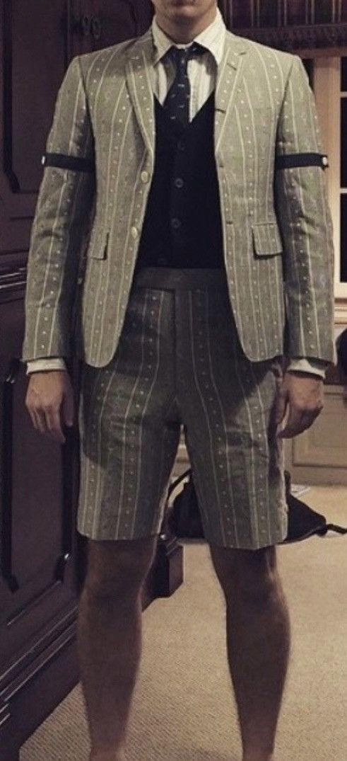 Thom Browne Thom Browne Badminton Pattern Shorts Suit (sz 0 1) Size 34S - 16 Thumbnail
