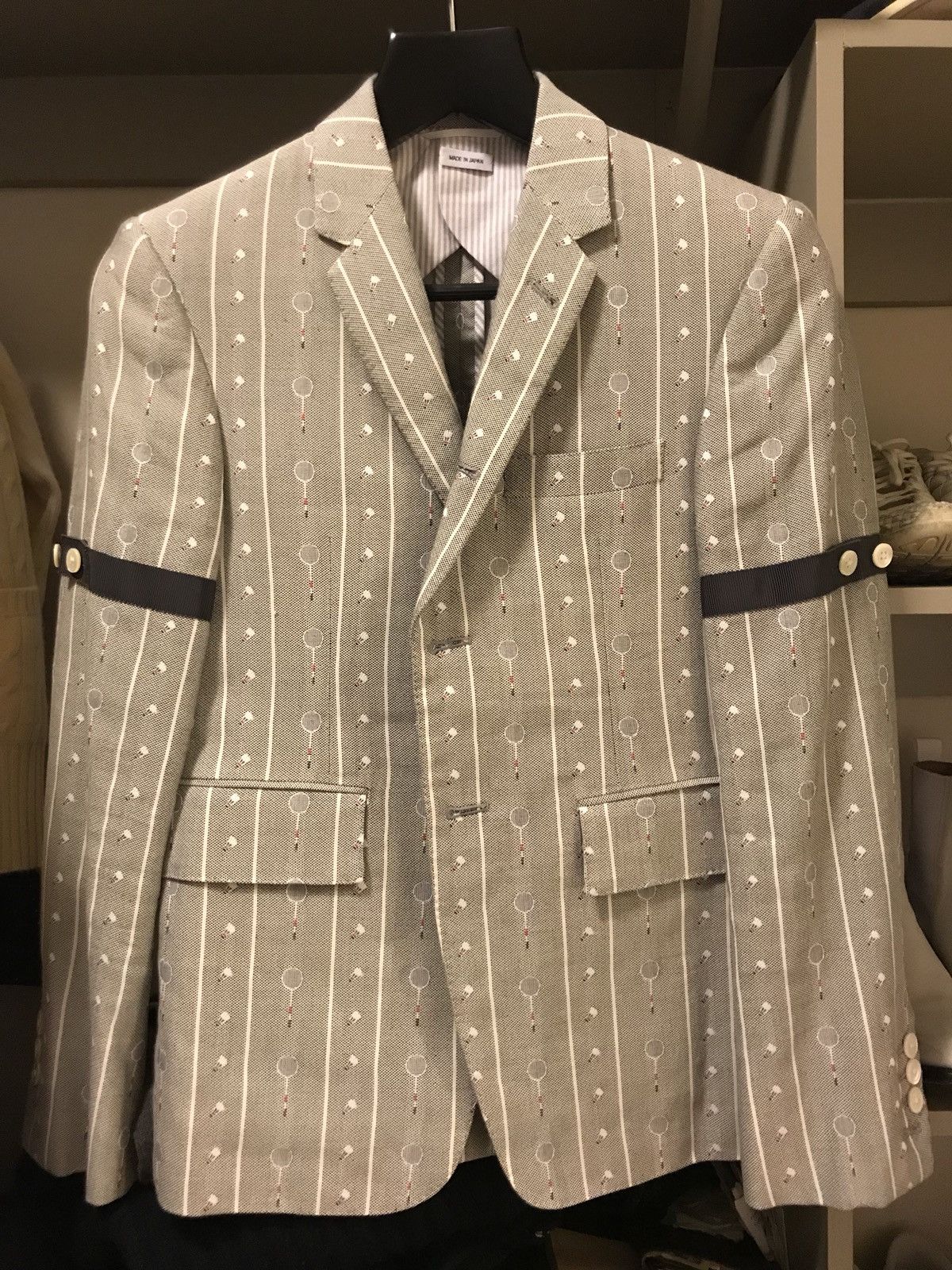 Thom Browne Thom Browne Badminton Pattern Shorts Suit (sz 0 1) Size 34S - 1 Thumbnail