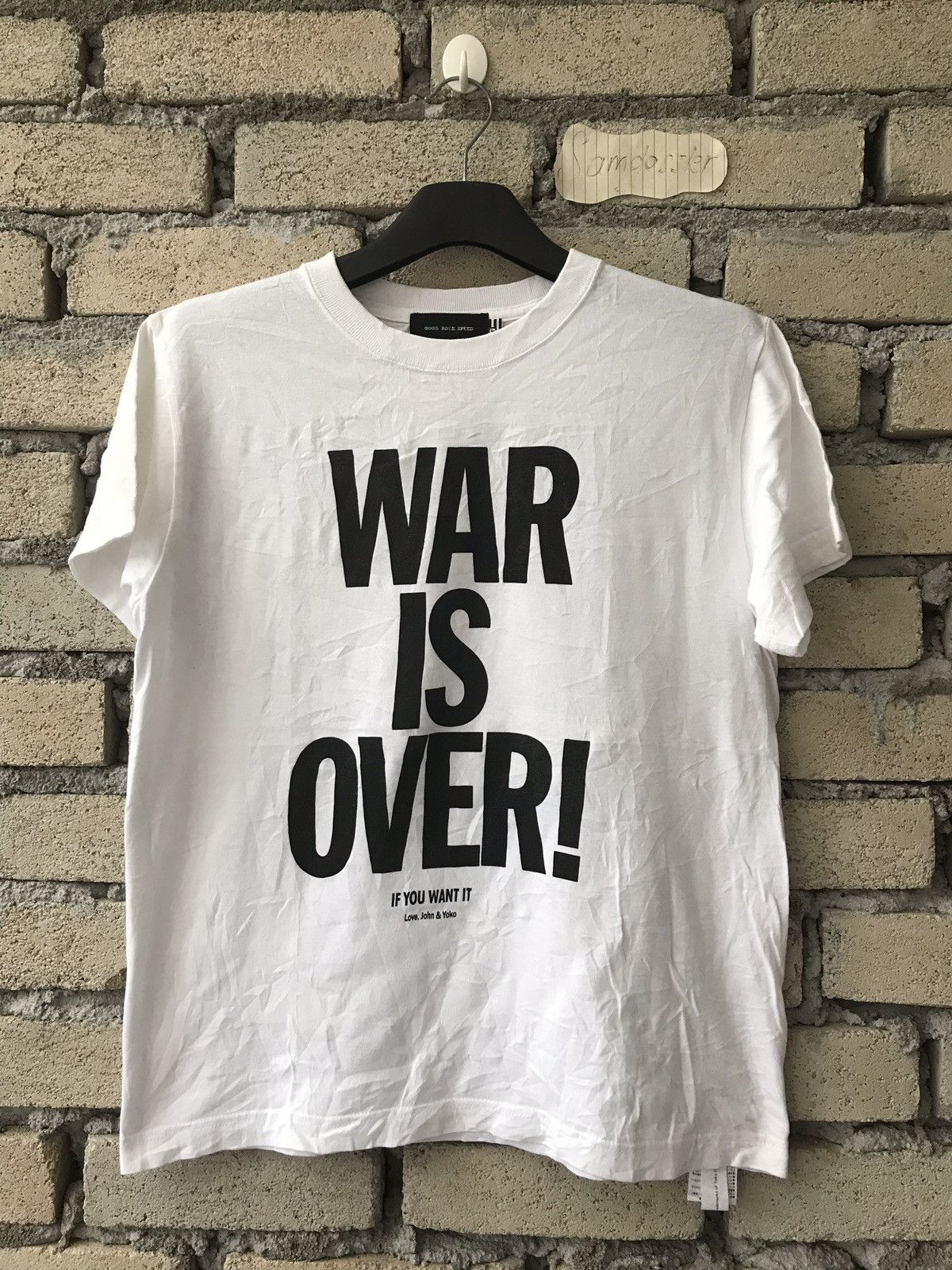 Japanese Brand War Is Over John Lennon Yoko Ono Quote Size US XS / EU 42 / 0 - 1 Thumbnail