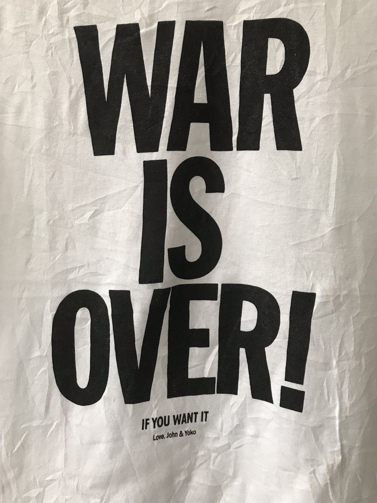 Japanese Brand War Is Over John Lennon Yoko Ono Quote Size US XS / EU 42 / 0 - 2 Thumbnail