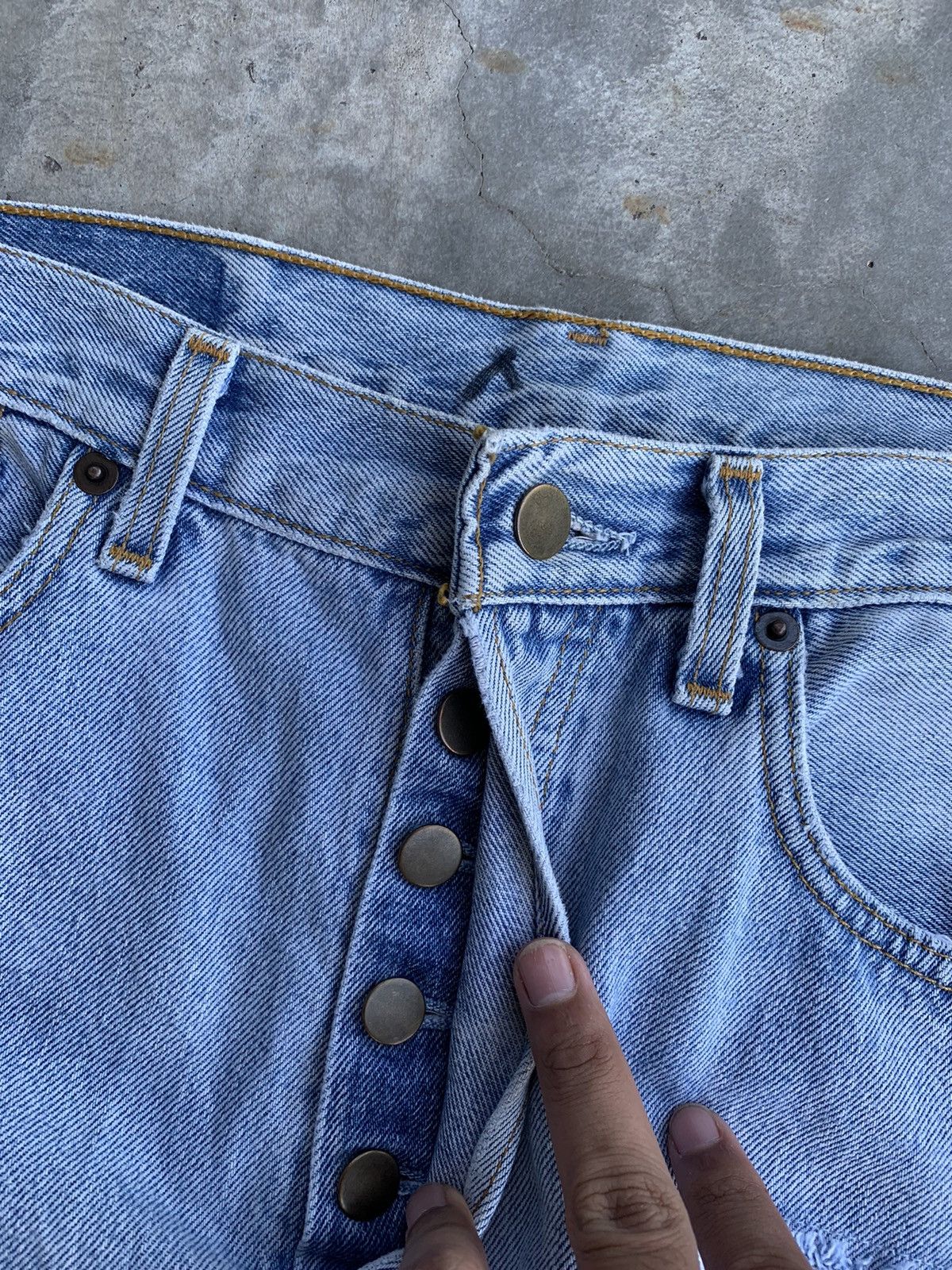 Japanese Brand × Vintage Vintage Distressed Patchwork Kurt Cobain Style Denim Pant Size US 31 - 5 Thumbnail
