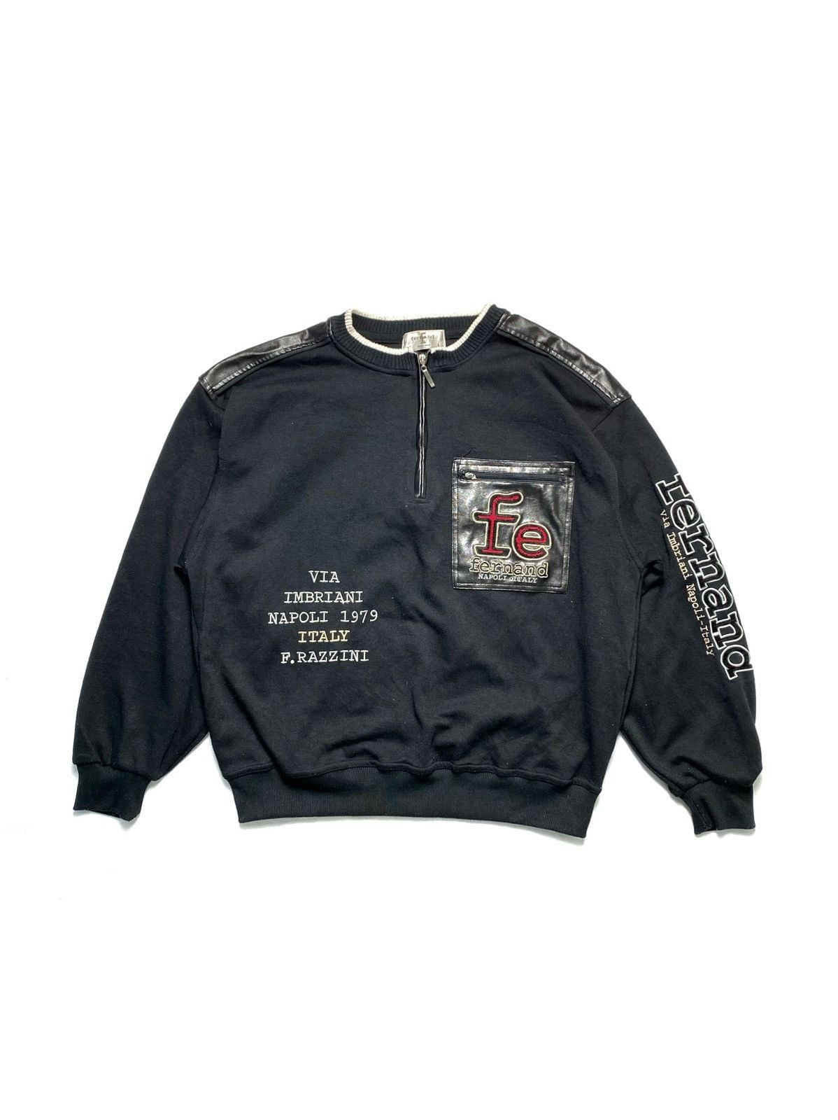Other Fernand Napoli Italy Leather Crewneck Size US M / EU 48-50 / 2 - 1 Thumbnail