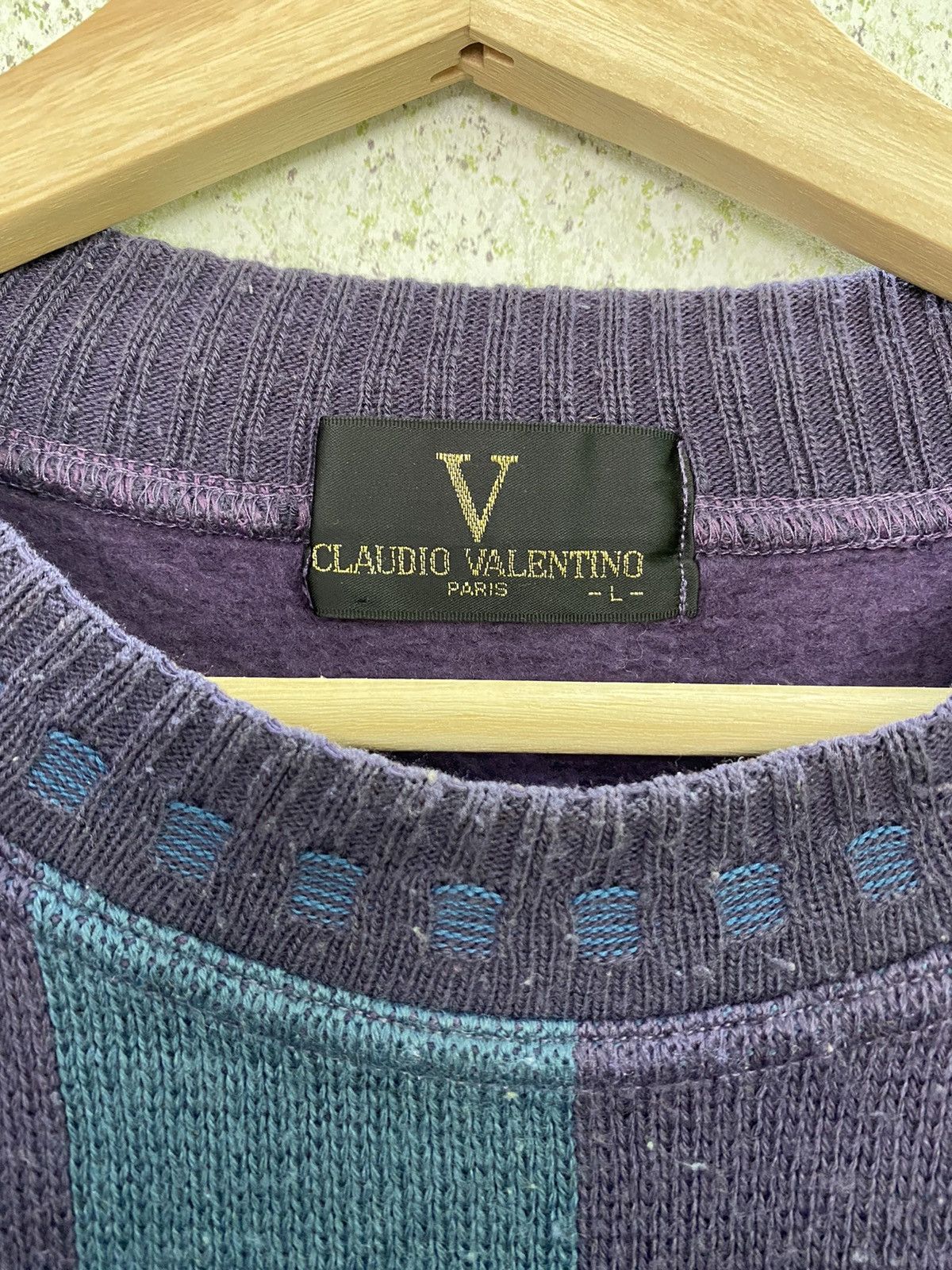 Japanese Brand × Vintage Claudio Valentino Crewneck Size US M / EU 48-50 / 2 - 3 Thumbnail