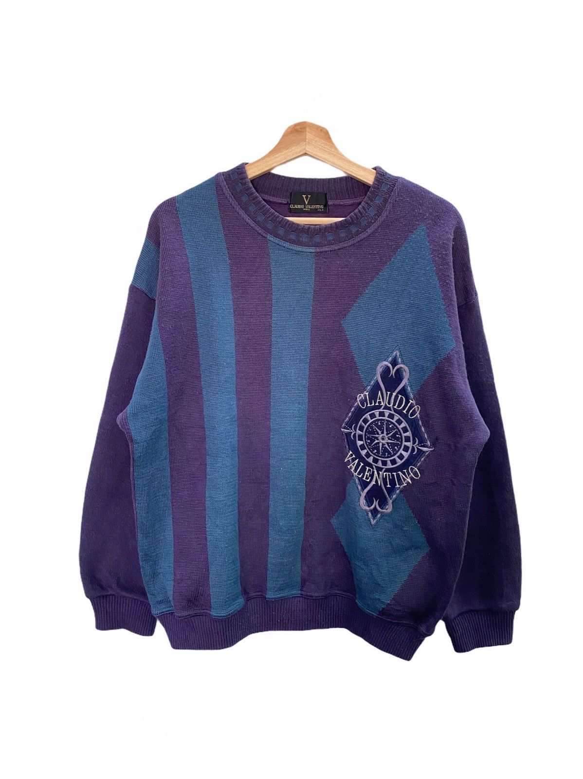 Japanese Brand × Vintage Claudio Valentino Crewneck Size US M / EU 48-50 / 2 - 1 Thumbnail