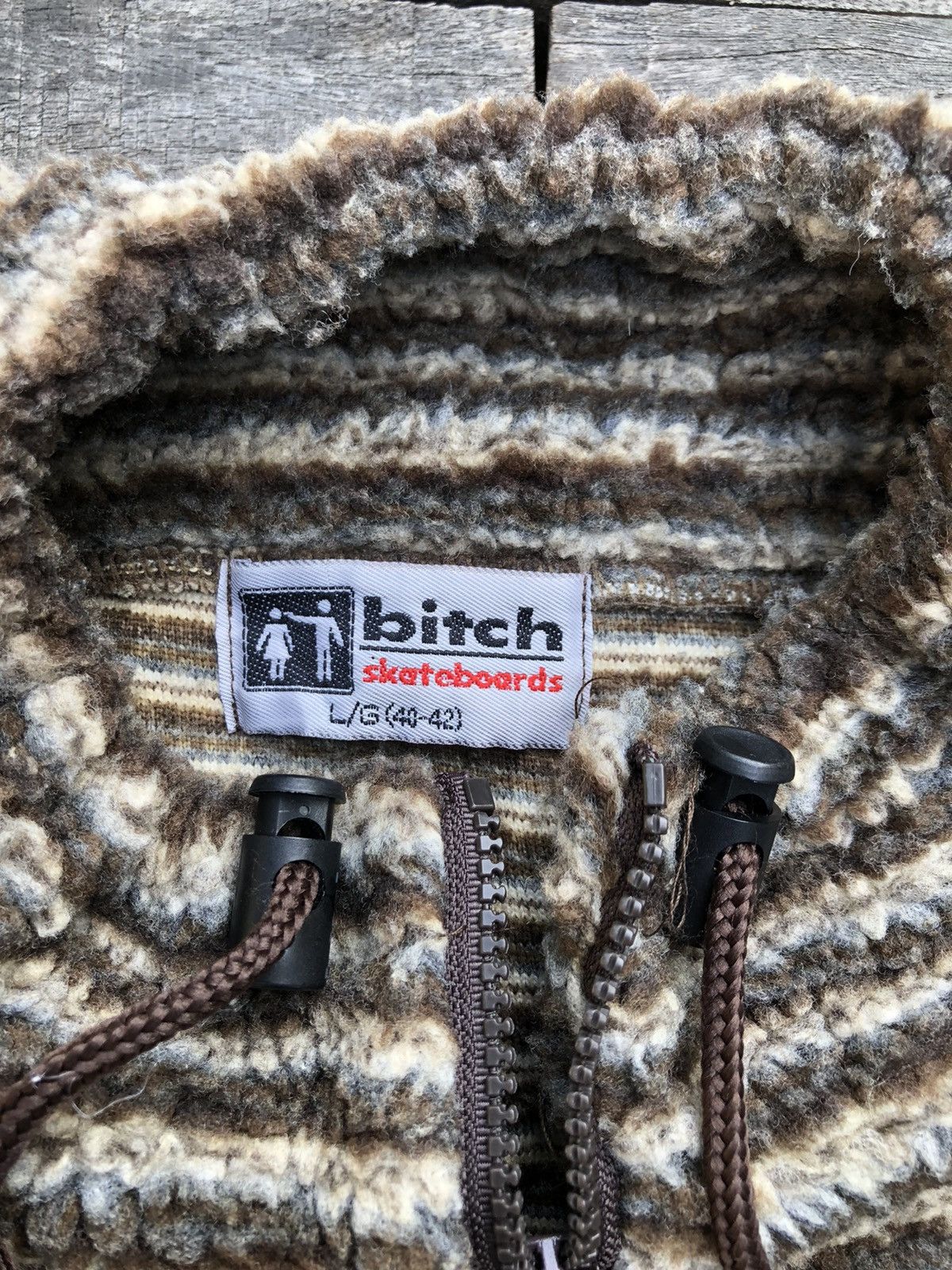 Girl Skateboards × Vintage 🔥 BITCH SHERPA Stripes skateboards brand old punk Size US L / EU 52-54 / 3 - 5 Thumbnail