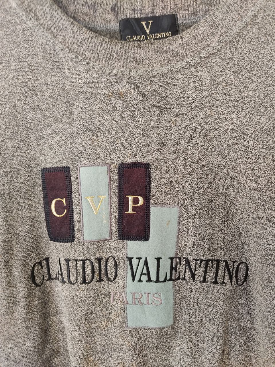 Valentino × Vintage VINTAGE CLAUDIO VALENTINO V SWEATSHIRT Size US L / EU 52-54 / 3 - 4 Thumbnail