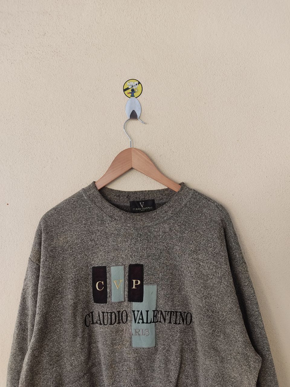 Valentino × Vintage VINTAGE CLAUDIO VALENTINO V SWEATSHIRT Size US L / EU 52-54 / 3 - 2 Thumbnail