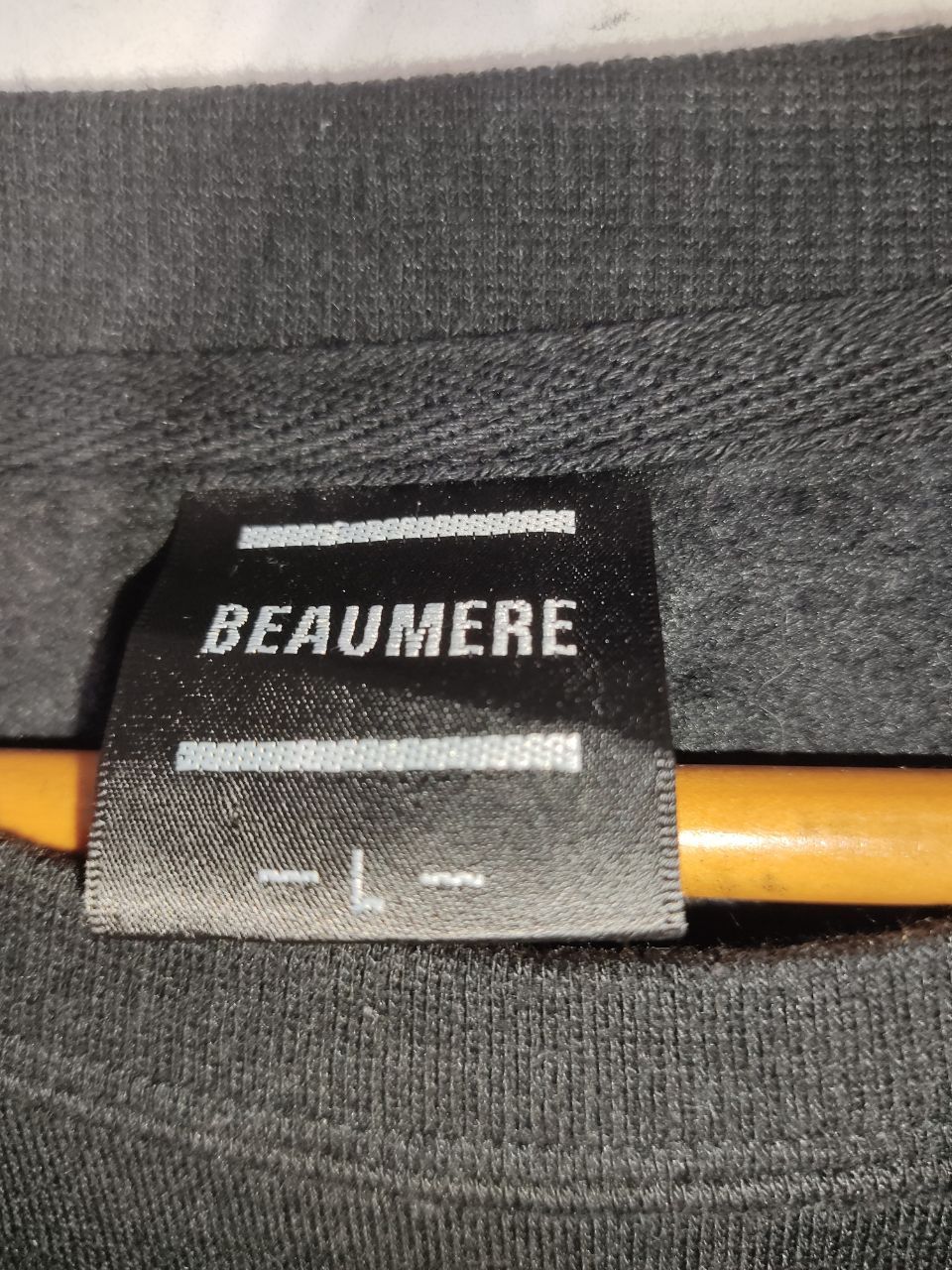Japanese Brand BEAUMERE BOX LOGO BRIGHT BLACK SWEATSHIRT Size US L / EU 52-54 / 3 - 6 Thumbnail