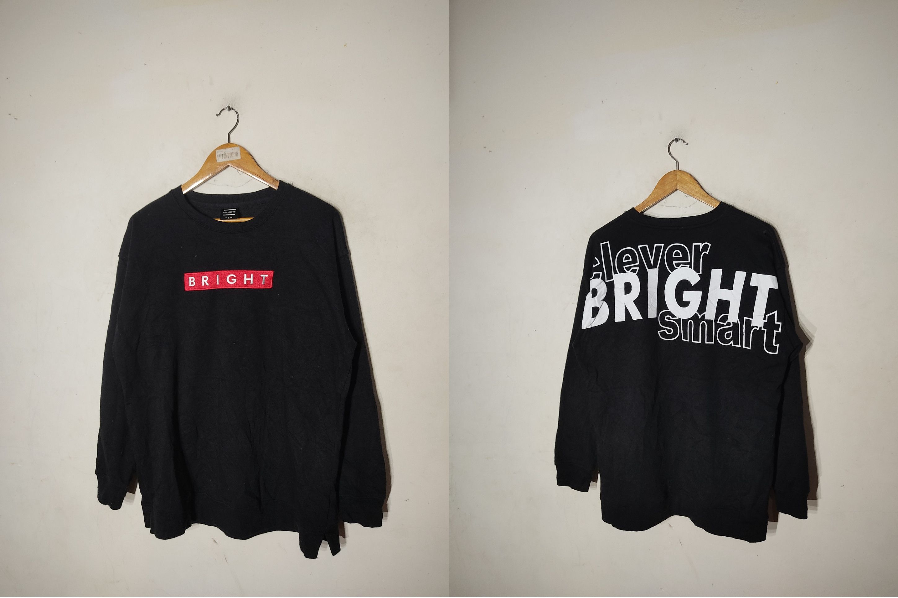 Japanese Brand BEAUMERE BOX LOGO BRIGHT BLACK SWEATSHIRT Size US L / EU 52-54 / 3 - 1 Thumbnail