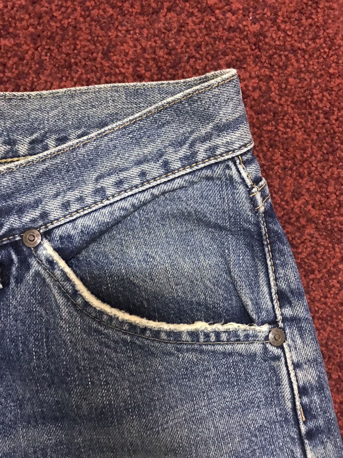 Lee × Vintage Vintage Lee Rider 1505 Dirty Selvedge Jeans Size US 31 - 10 Thumbnail