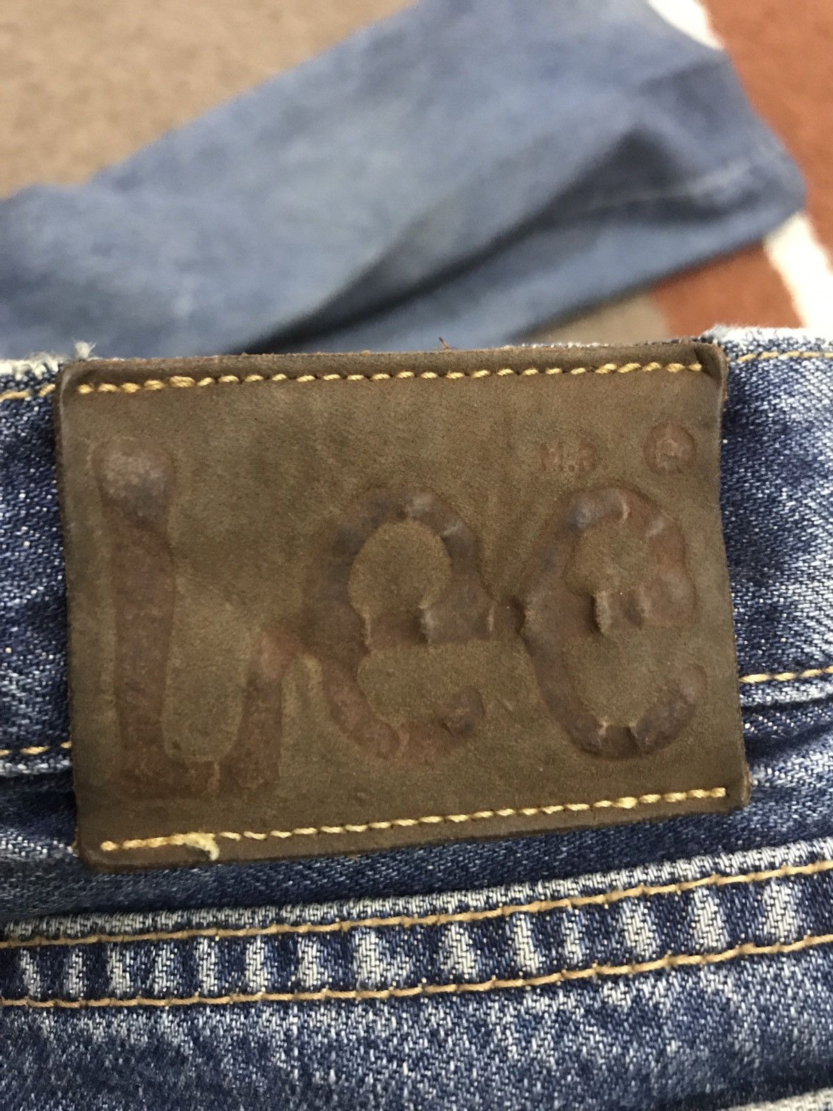 Lee × Vintage Vintage Lee Rider 1505 Dirty Selvedge Jeans Size US 31 - 22 Thumbnail