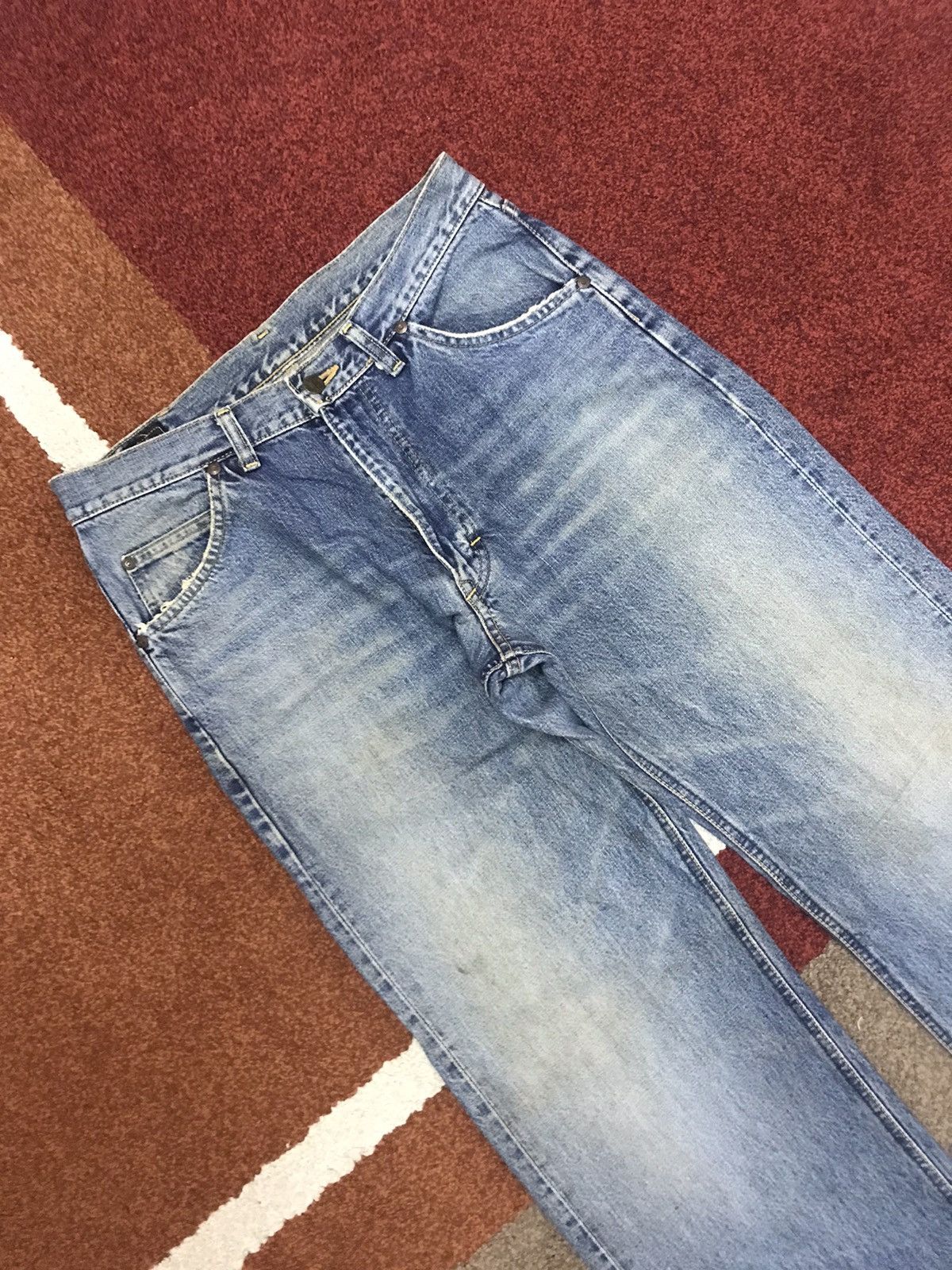 Lee × Vintage Vintage Lee Rider 1505 Dirty Selvedge Jeans Size US 31 - 4 Thumbnail