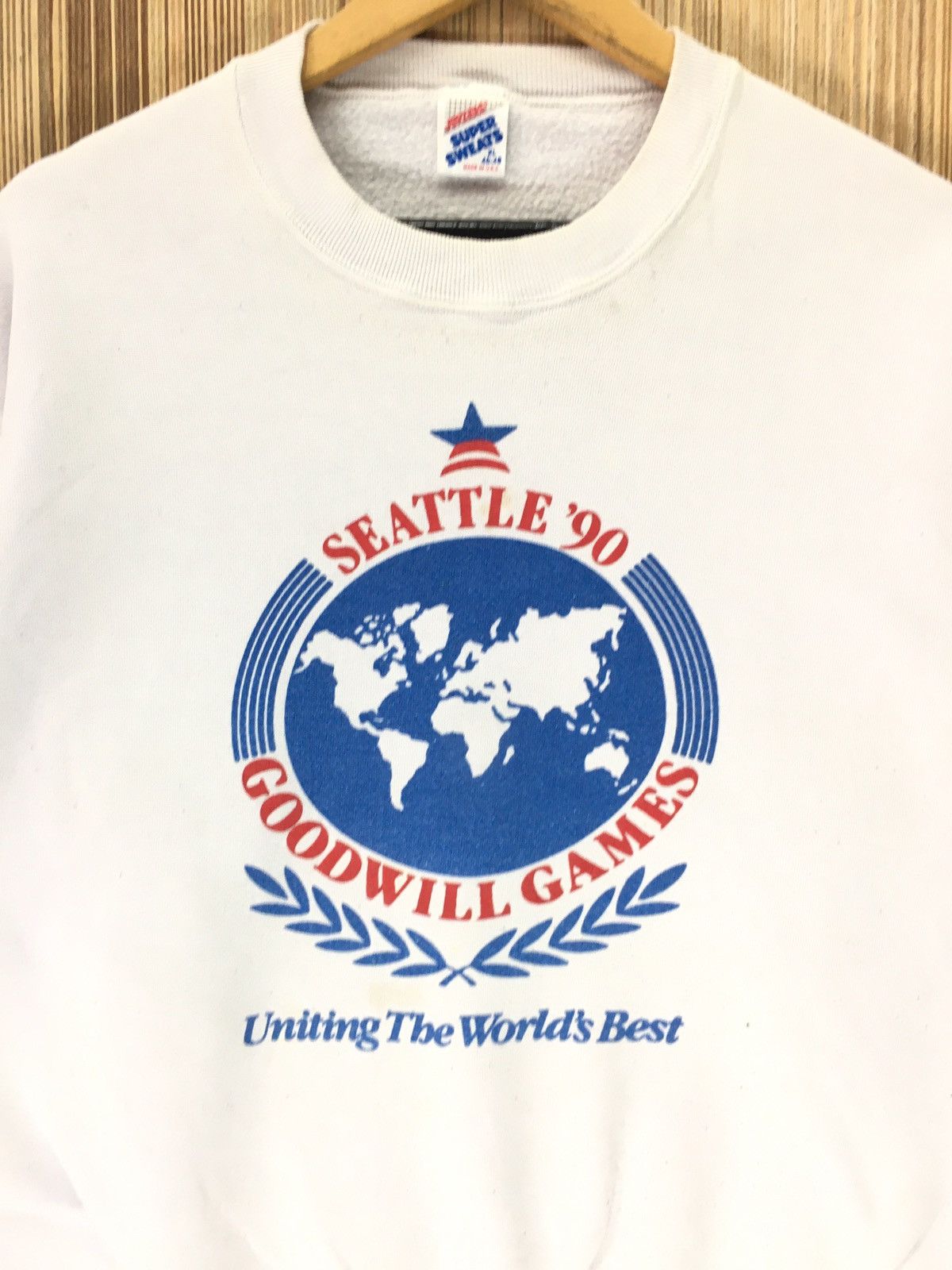 Jerzees × Vintage Vintage Seattle 90s Goodwill Games Sweatshirt Size US M / EU 48-50 / 2 - 2 Thumbnail
