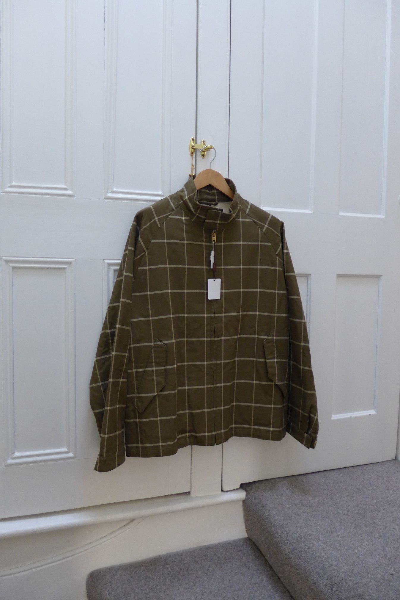 Camoshita Camoshita Jacket - Green & White Check Cotton Size US XXL / EU 58 / 5 - 1 Thumbnail