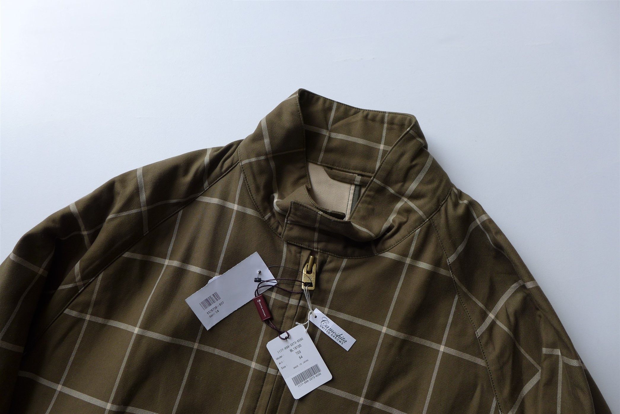 Camoshita Camoshita Jacket - Green & White Check Cotton Size US XL / EU 56 / 4 - 5 Thumbnail