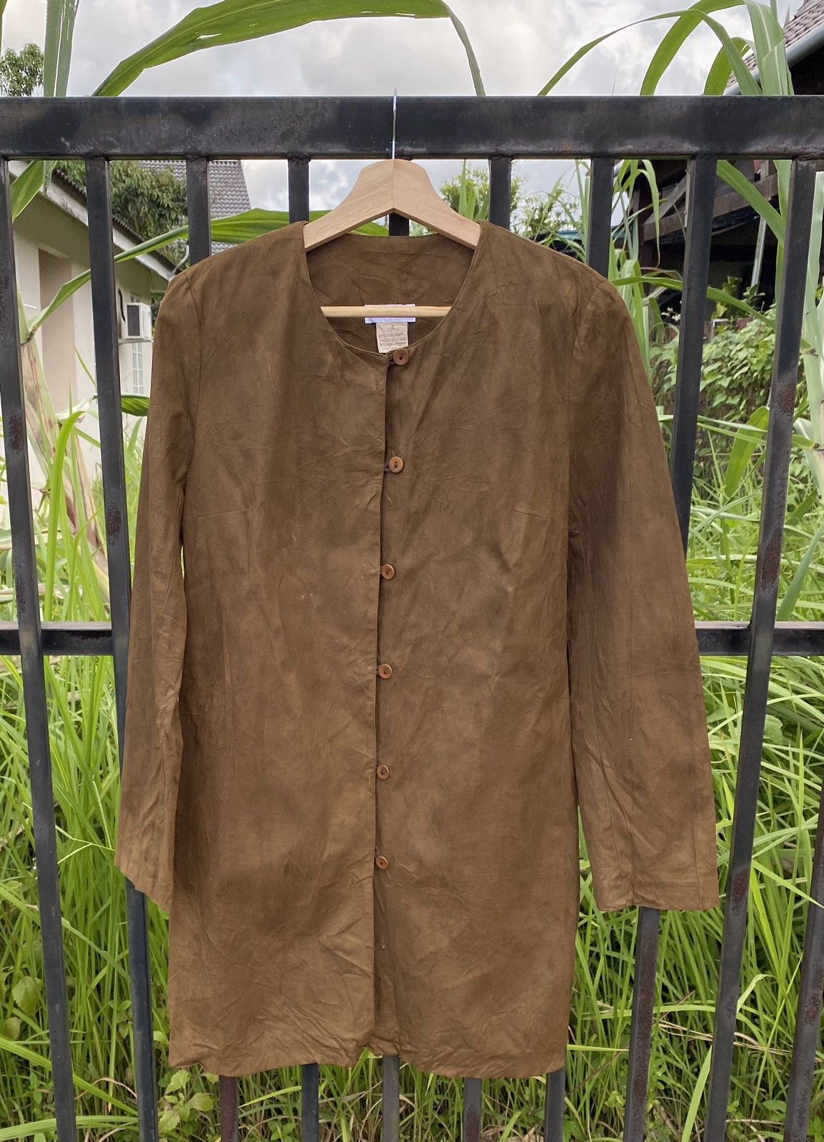 Leather Vintage Anvers Leather Long Shirts Button Up Cardigan Size M / US 6-8 / IT 42-44 - 2 Thumbnail