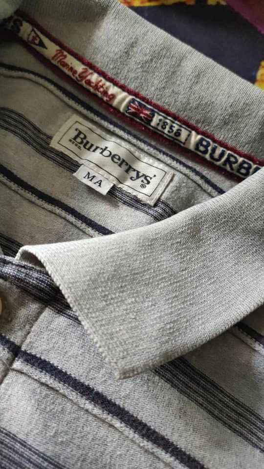 Burberry Vintage Burberry Stripes Polo T Size US M / EU 48-50 / 2 - 5 Thumbnail