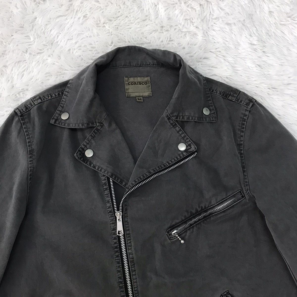 Japanese Brand Corisco Double Collar Biker Like Jacket Size US M / EU 48-50 / 2 - 7 Thumbnail