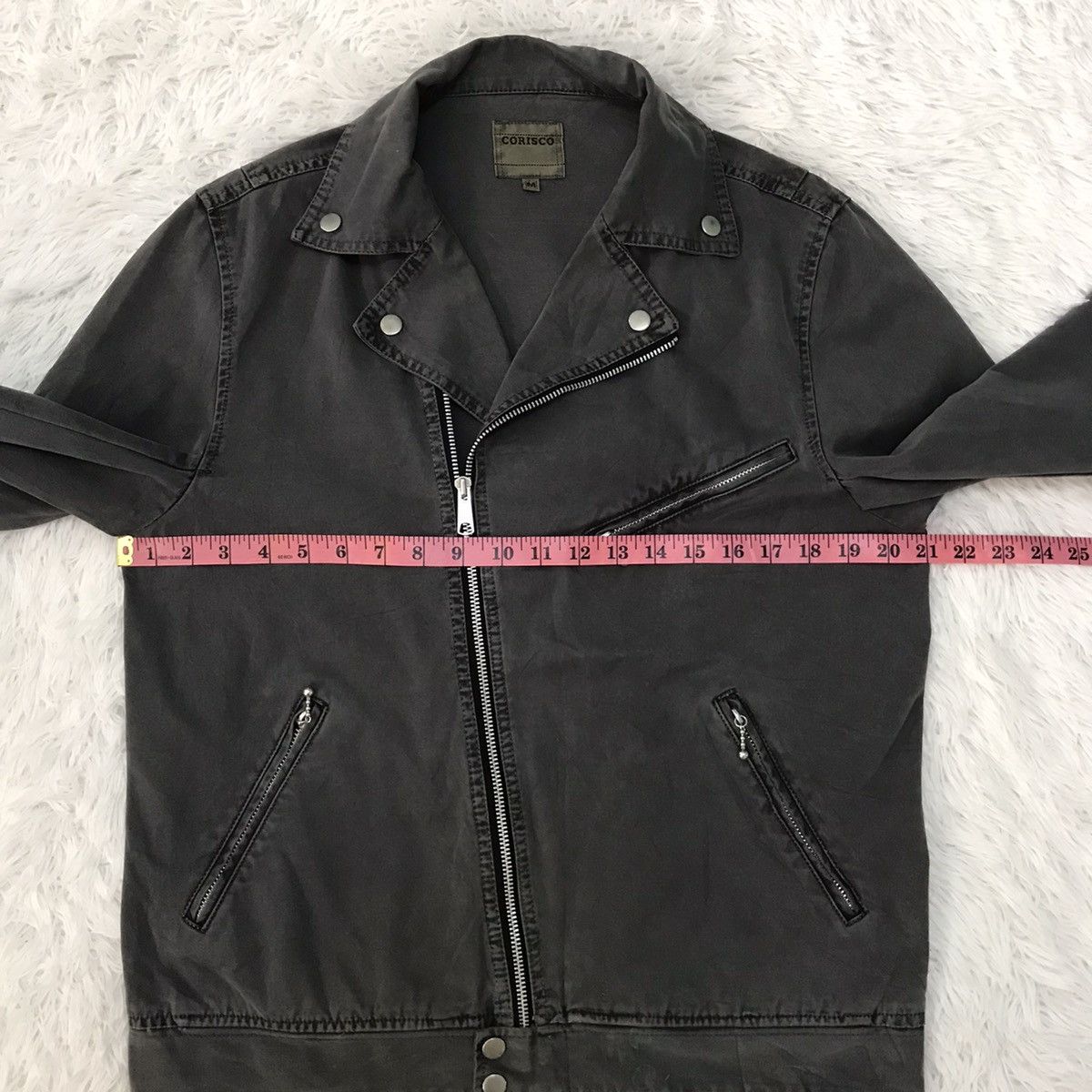 Japanese Brand Corisco Double Collar Biker Like Jacket Size US M / EU 48-50 / 2 - 18 Thumbnail